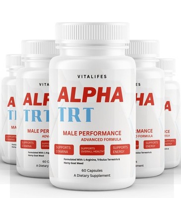 (5 Pack) Alpha TRT Pills for Men Advanced Formula Vitamin Supplement 60 Capsules