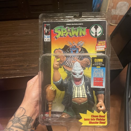 Todd McFarlane's Spawn Clown Action Figure with Comic Book | eBay