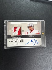 2012-13 UD The Cup Pavel Datsyuk Signature Game Used Patches Autograph /75