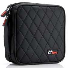 CCidea 40 Capacity CD/DVD Case Holder Portable Wallet L6'' W6'' H2.5'', Black