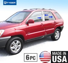 Tyger For 04-10 Kia Sportage 6pc Stainless Steel Chrome Pillar Post Trim