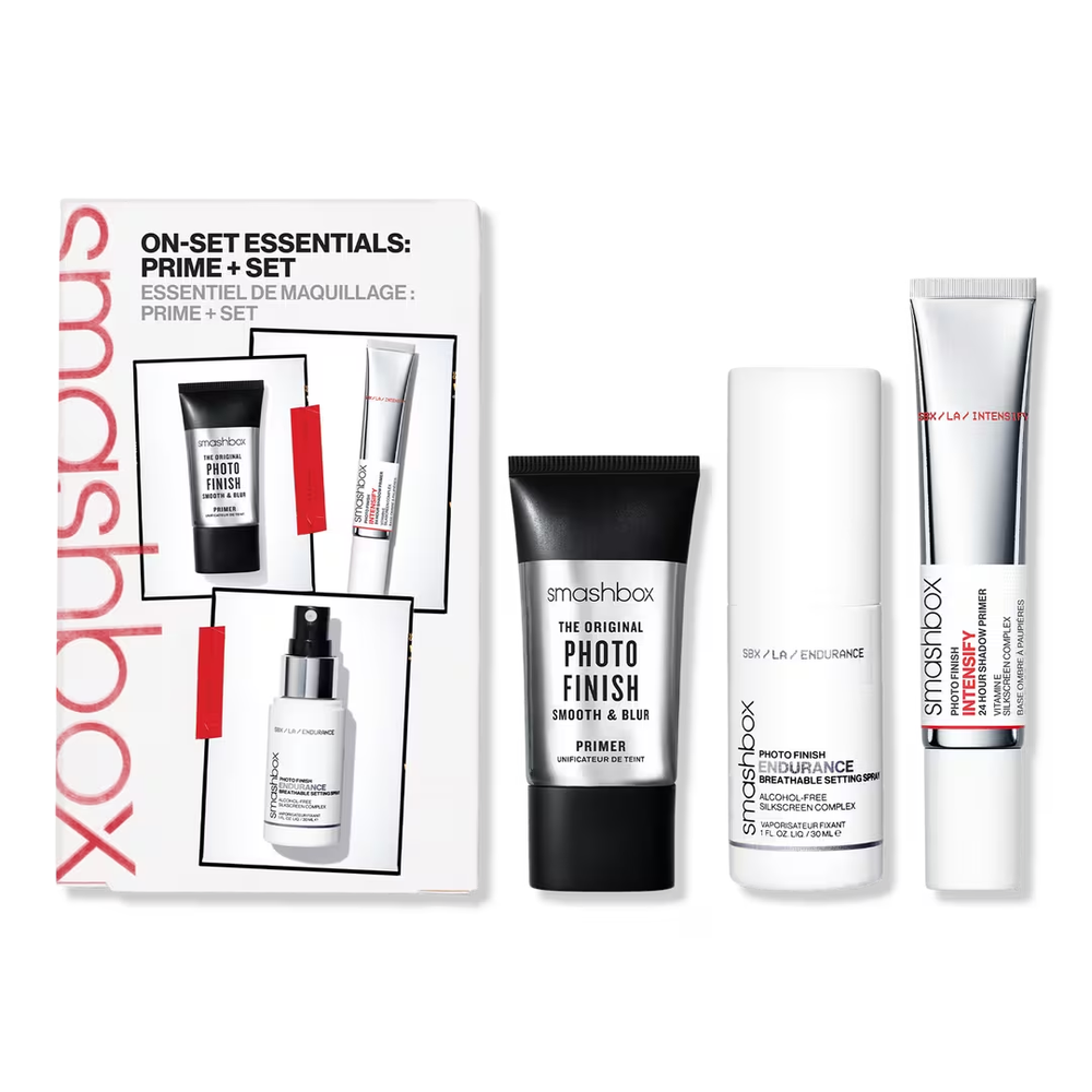 Smashbox On Set Essentials Prime+Set 3PC Set Primer + Setting Spray NIB