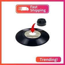 sdroceRyaM 45 RPM Record Adapter Solid Aluminum 7 Inch Vinyl Record Dome 45 Adap