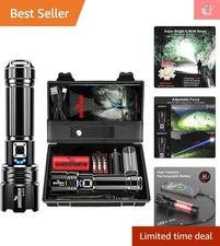 Super Bright Waterproof Flashlight - 30W LED, Perfect for Camping & Emergencies