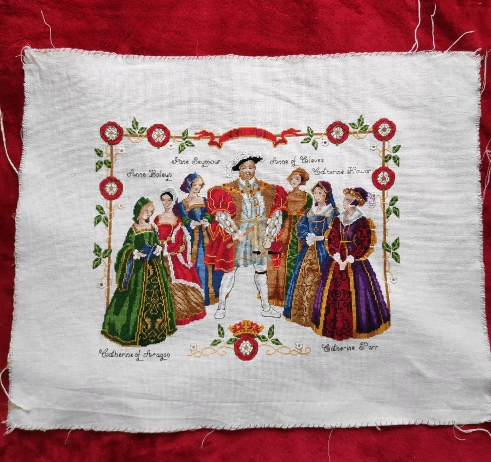 Cross Stitcher Art Henry 8th and Six Wives Fine Ready Work Finished 38×31 Cm - Image 2 of 4
