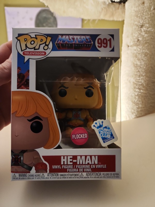 Funko Pop! He-Man #991 Masters of the Universe Flocked Insider Club W/ Protector