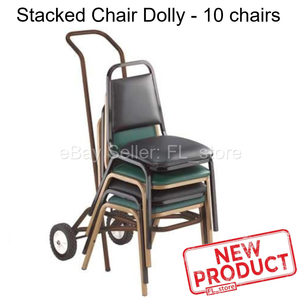 Dolly 1000 Lb Holds 10 Chairs Capacity Heavy Duty Steel New