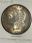 1884 O Morgan Silver Dollar $1 Brilliant Uncirculated TONED #1963