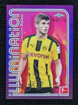 2025-26 Topps Chrome Bundesliga Purple Refractor 43/75 Christian Pulisic 0t9q