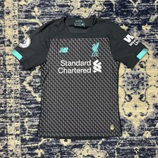LIVERPOOL 2018 2019 THIRD SHIRT JERSEY NEW BALANCE sz M MEN BLACK #4 VIRGIL