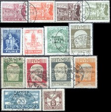 ITALIE/ITALY/ITALIA  "FIUME"   14  Timbres/stamps  1919-1922 Obl/Used