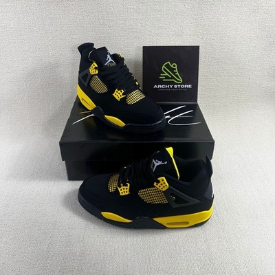 Jordan Retro 4 Men s Size 9.5 Yellow Thunderbolt