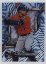 2018 High Tek Pattern 1 Waves/Diagonals Blue Rainbow Foil George Springer 16kt