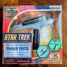 Art Asylum Star Trek TOS used phaser  with original box