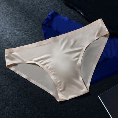 Herren Seamless Ice Silk Slip Low Rise Cut 3D Bulge Pouch Comfort Fit