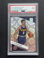 2022-23 Panini Donruss Elite Rookie 2/8 Lucky Envelopes Peyton Watson RC PSA 9