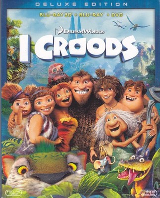 Blu-ray 3D + Blu-ray 2D + DVD DreamWorks I Croods Neu Sealed Slipcase 2013