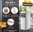 ARIETE POLAR 8 9020 CONDIZIONATORE PORTATILE 8500BTU 1000W VASCHETTA 32L CLASS A