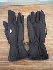 Women  s Black Ski Winter Gloves With Touch Screen Finger Tip Size Small