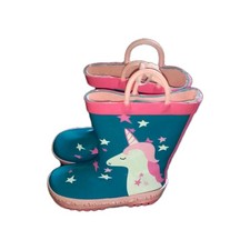 Little Girls Toddlers Unicorn Rain Boots Size 9