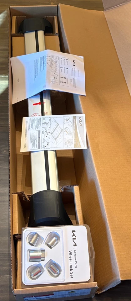 Barras transversais para rack de teto Kia Seltos ~ Q5F21 Au000/AU001 novas na caixa mais bônus - Imagem 3 de 4