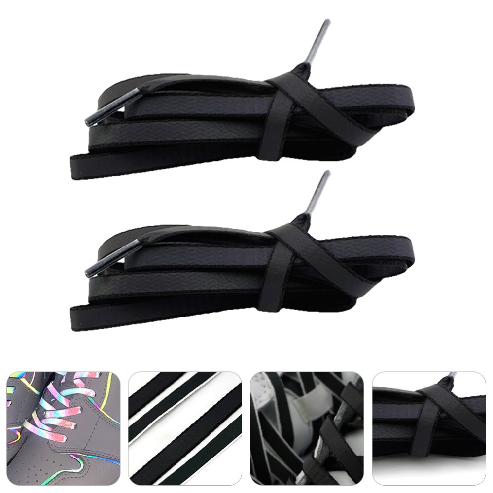 APL 2 paia lacci riflettenti lucidi cinturino creativo lacci scarpe sportive