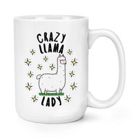 VerrüCkte Lama Damen Stars 426Ml Groß Becher Tasse - Lustig Tiere Big