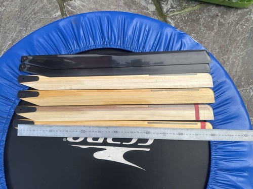 RC Helicopter Main Rotor Blades Bundle 300 550 600 700mm Glass Fiber Wood Carbon - Bild 14 von 17