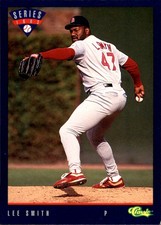 Lee Smith 1993 Classic #T87 St. Louis Cardinals FREE SHIPPING AutographDen