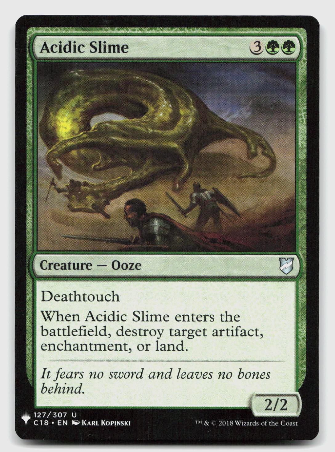Acidic Slime 127 Uncommon Commander 2018 Magic: The Gathering Near Mint