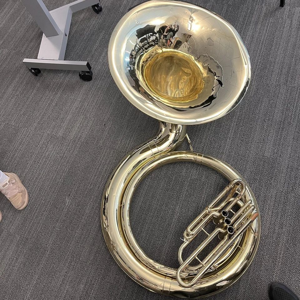 黄铜Tuba Susaphone音乐乐器镀金木星 — 第 2/3 张图片