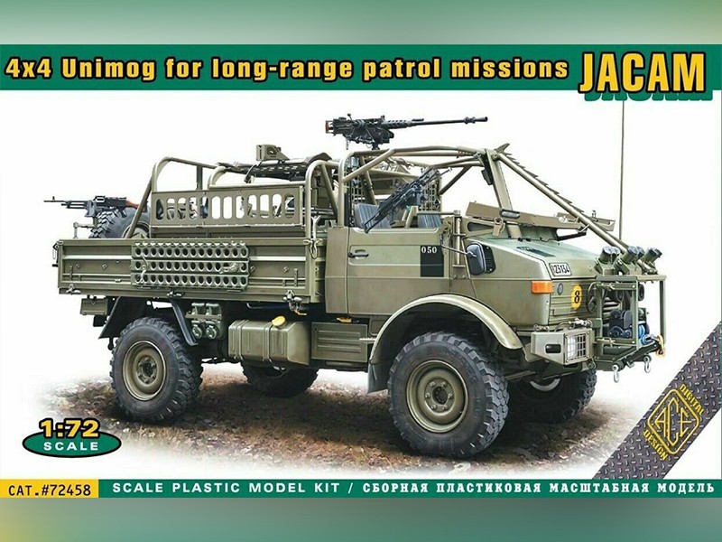 Unimog 4x4 long-range Patrol Missions JACAM ACE 72458 maquette 1/72