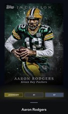 DIGITAL!  NFL COLLECT 2018 Inception Aaron Rodgers Limited To 97cc LEGENDARY!
