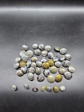 Job Lot Vintage Fire Brigade Buttons X46 For tunic etc Regional Brass Metal