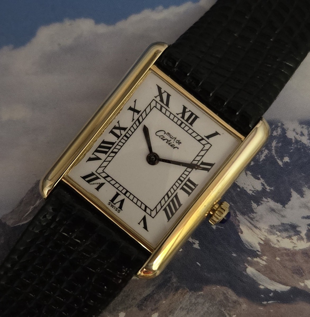 Cartier Tank Men's c.1970s Vintage Manual Wind 23.5x30.5mm Case