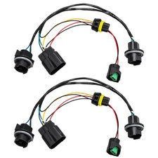 2PCS Headlight Wiring Harness Assembly Front Headlamp Socket Wire Compatible ...