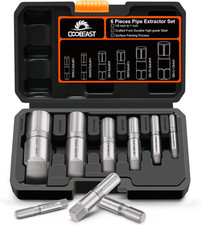 Pipe Extractor Set, Heavy Duty 6Pcs Size-Marked Broken Pipe Extractors for 1/8"