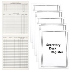 5 Pieces Checkbook Transaction Register 6.4  8.25inch Secretary Deskbook Che...
