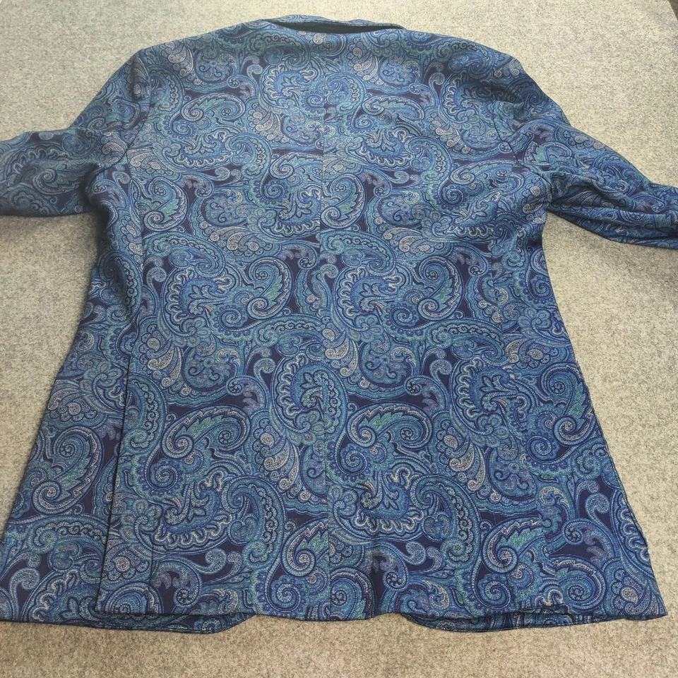 Blazer deportivo Tallia para hombre pequeño azul cachemir abrigo deportivo chaqueta llamativo audaz Foto 3 de 4