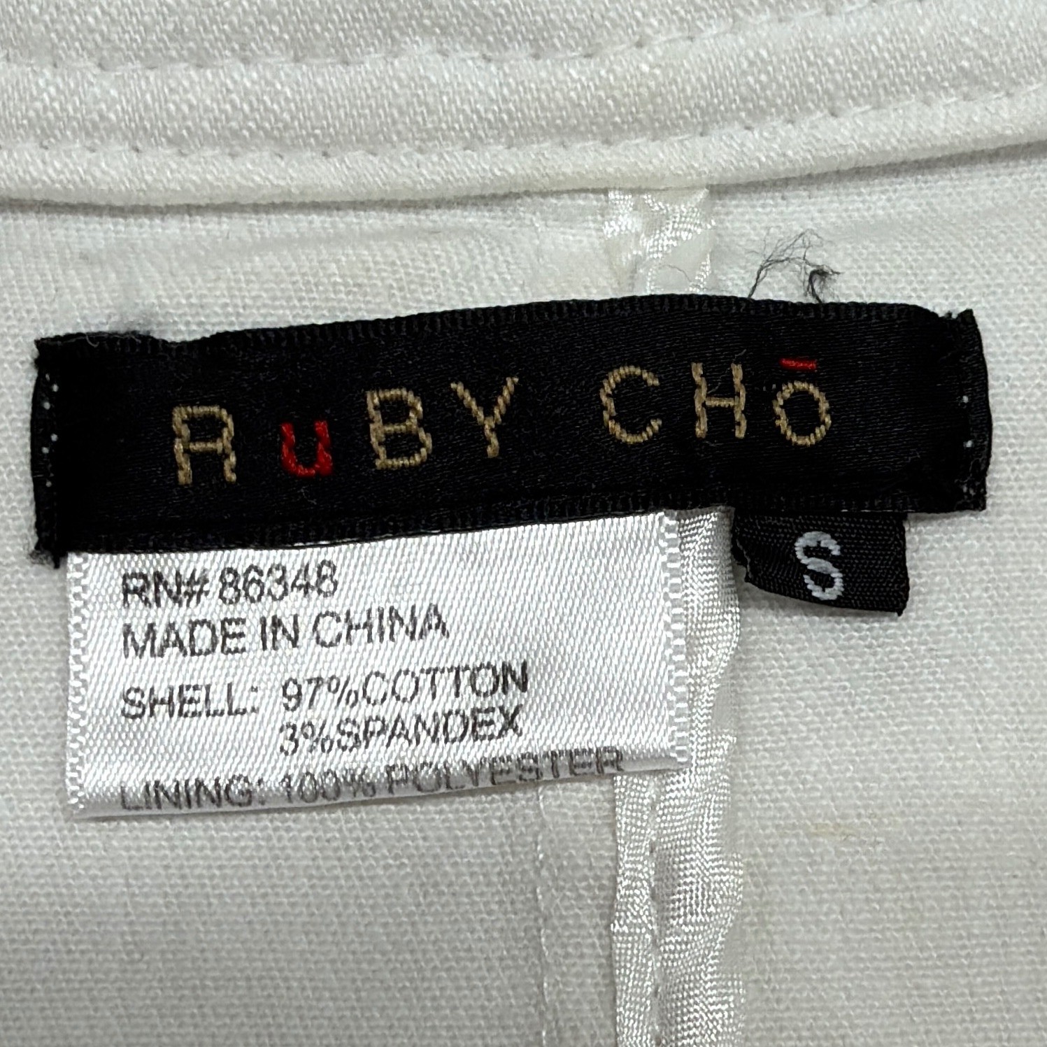 Ruby Cho White Cropped Utility Jacket Women's Sma… - image 4