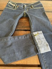 Diesel Industry Matic Womens Dark Wash Slim Fit Jeans 25 X 30 Rolled Cuffs Logo