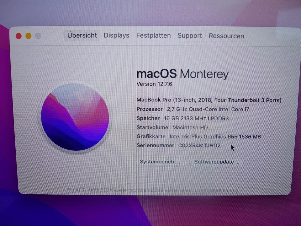 Apple MacBook Pro 13" 2018 · i7 · 16GB · 256GB, Foto 4 von 5