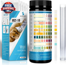 Dog UTI Test Strips, 10 Parameter Urinalysis Parameter Tests for Dogs, Cats, Acc