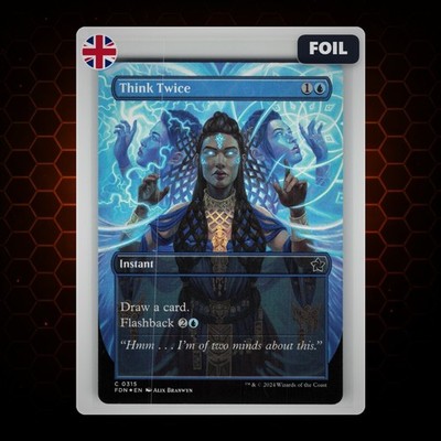 MTG - Think Twice/Noch einmal nachdenken - *FOIL* - FDN - EN - NM