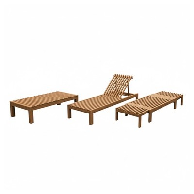 AXI Rowan 2-in-1 Gartenliege und Gartenbank aus Teak Holz