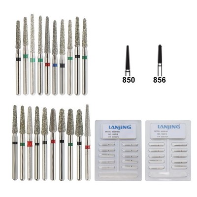 Dental Diamond Burs FG Round End Taper Super Coarse Fine Grit High Speed 856 850