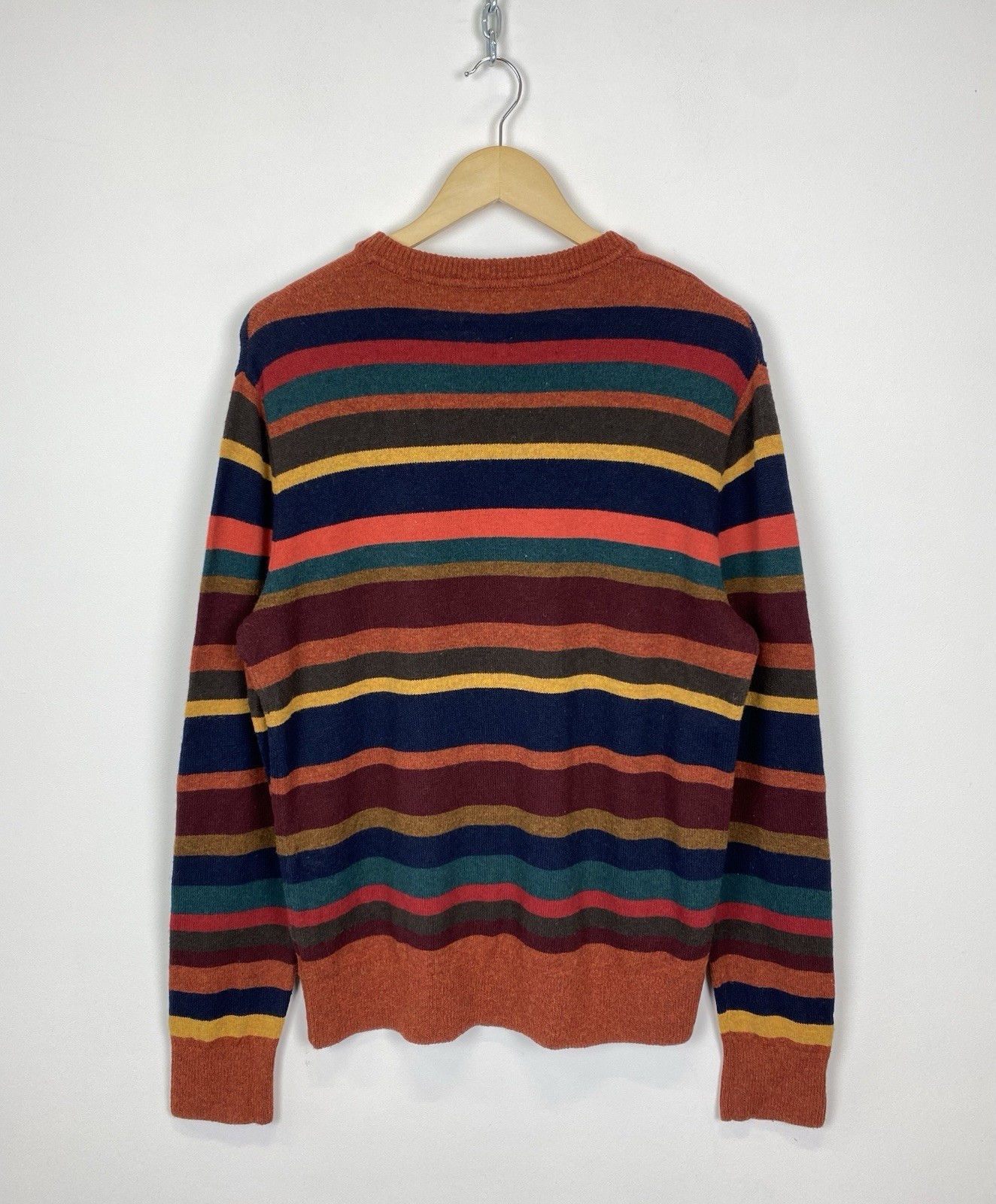 Gap Sweater Merino Wool Knit Stripe Pattern Mens … - image 8