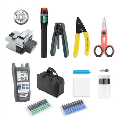 FTTH-Fiber-Terminal-Toolkit für Drahtschälen, Reinigungswerkzeug.