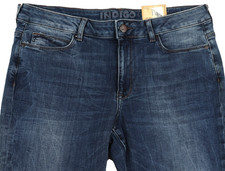 M&S Womens Marks and Spencer Blue Slim Boyfriend Jeans Size 20 12 Short