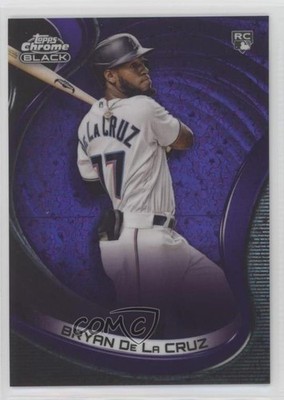 2022 Chrome Black Purple Mini-Diamond Refractor Bryan De La Cruz Rookie RC fi8